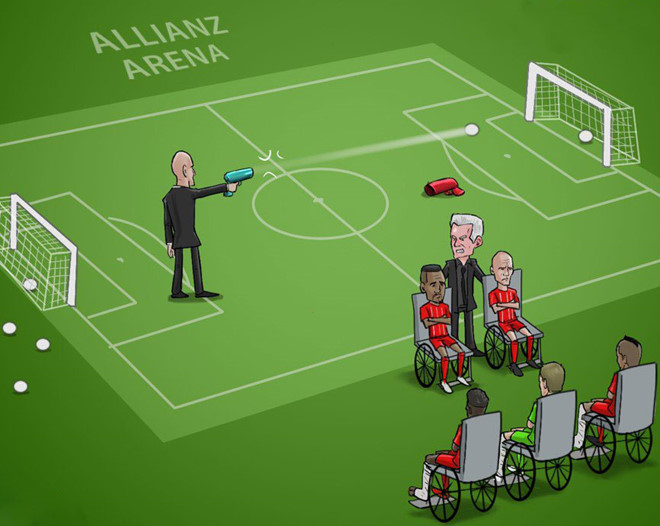 Ảnh bài viết Hí họa Zidane bắn hạ Bayern ngay tại Allianz Arena