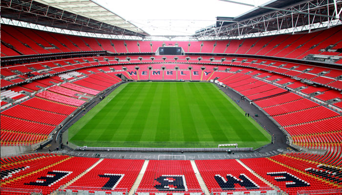 Wembley nhìn từ bên trong.