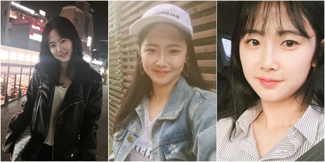 Lee ngoài sân cỏ như một cô nữ sinh với vẻ đẹp trong sáng, thánh thiện.