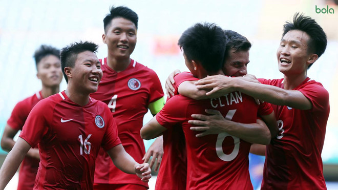Olympic Hong Kong đã leo lên vị trí nhì bảng A. Ảnh: Bola.