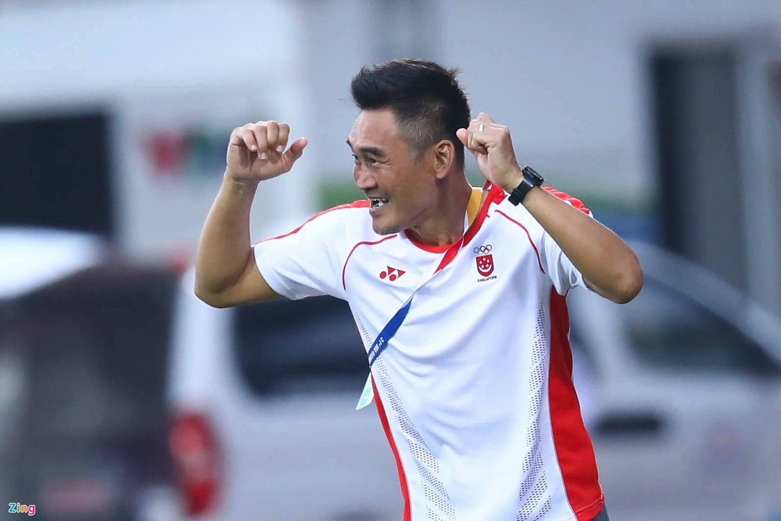 HLV Mohamad Nazri bin Nasir hạnh phúc khi có một điểm đầu tiên ở SEA Games 31.