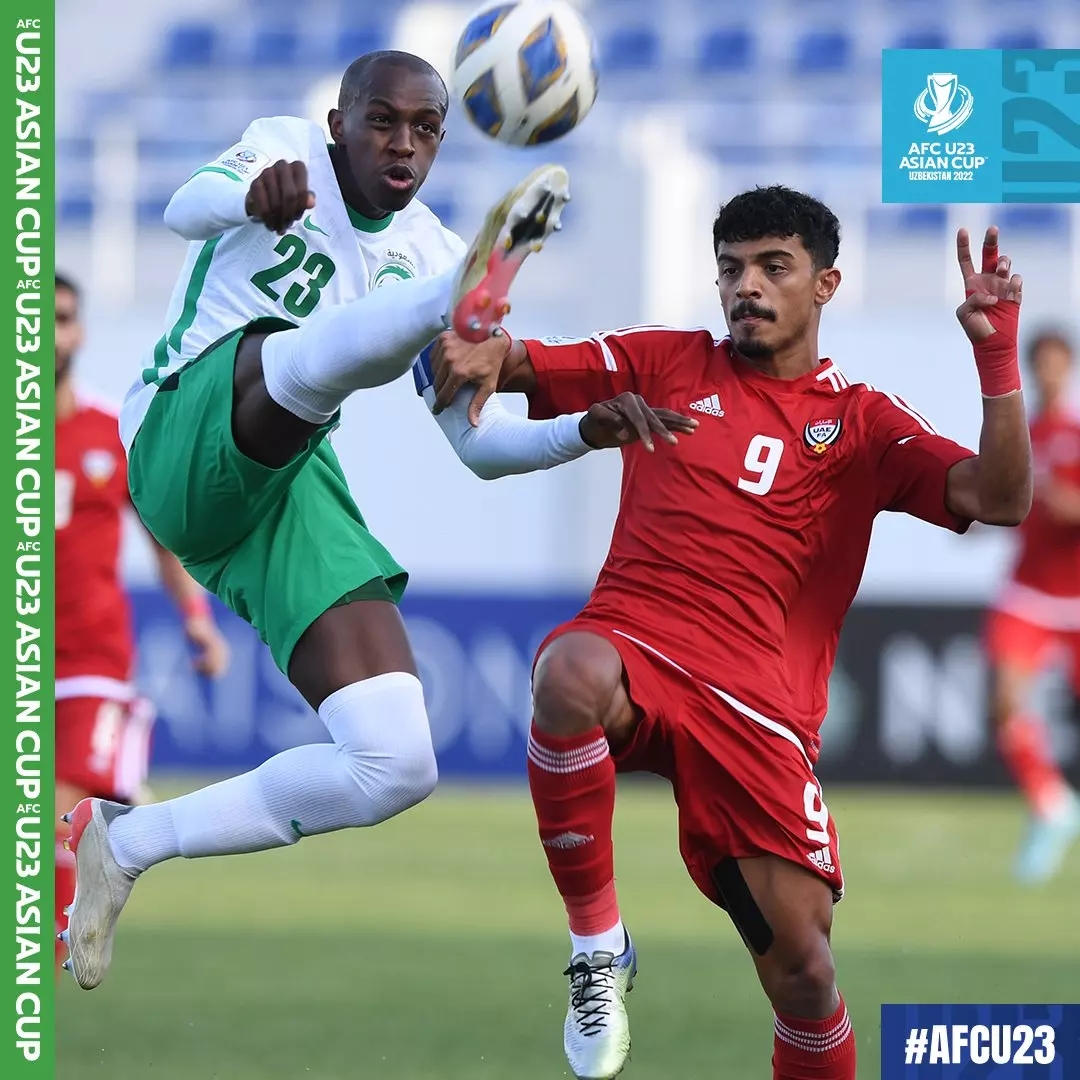 U23 Saudi Arabia (áo trắng) là đối thủ của U23 Việt Nam ở vòng tứ kết.