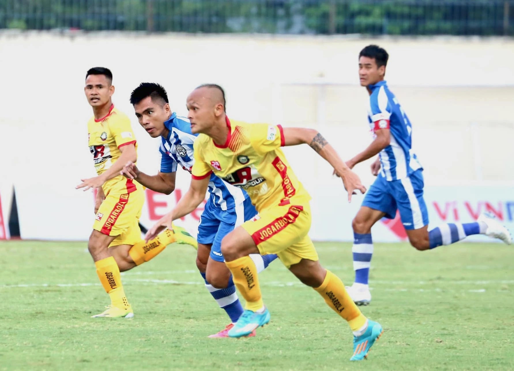 CLB Thanh Hóa (áo vàng) thắng Bà Rịa Vũng Tàu 3-1. Ảnh: CLB Bà Rịa Vũng Tàu.