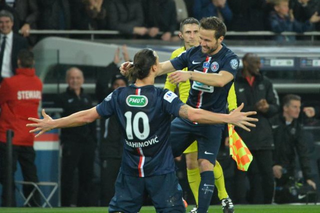 Ibrahimovic từng sát cánh với Yohan Cabaye ở PSG.