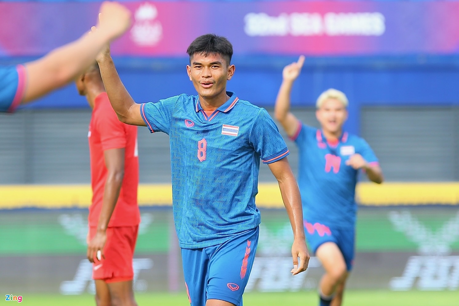 U22 Thái Lan sẽ còn đáng sợ hơn trong thời gian tới khi có đầy đủ lực lượng mạnh nhất. Ảnh: Quang Thịnh.