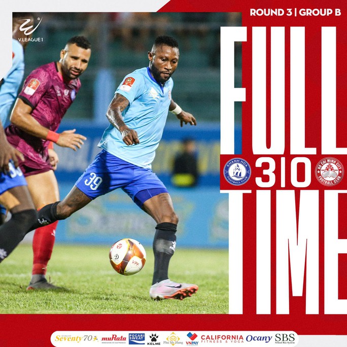 Ảnh bài viết CLB TP HCM tụt xuống đáy bảng xếp hạng khi thua đậm Khánh Hoà