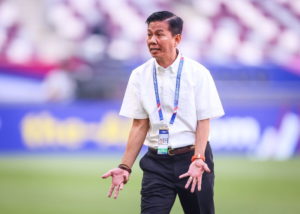 HLV Hoàng Anh Tuấn có những dấu ấn nhất định với U23 Việt Nam tại VCK U23 châu Á 2024. Ảnh: AFC.