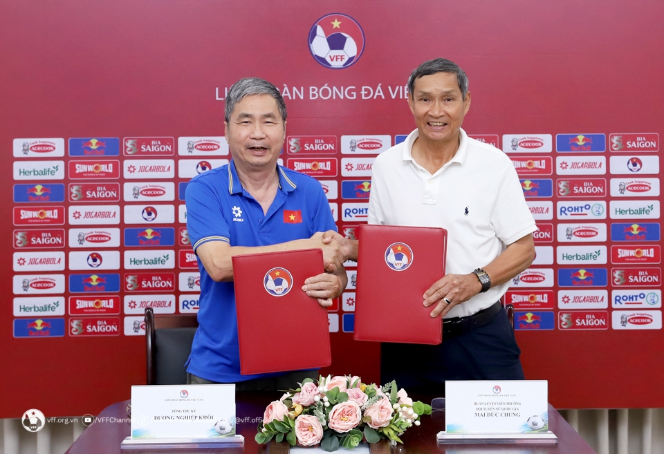 HLV Mai Đức Chung chính thức trở lại đội tuyển nữ Việt Nam. Ảnh: VFF.
