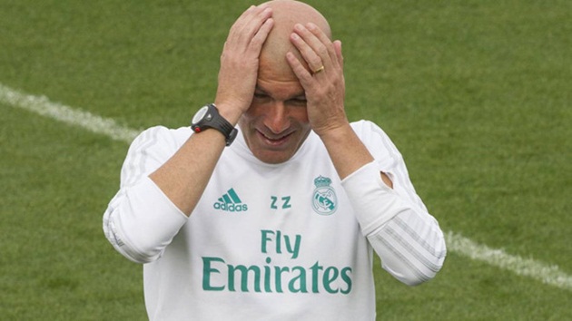 Huấn luyện viên Zidane phải xoay tua sử dụng cầu thủ Real Madrid.