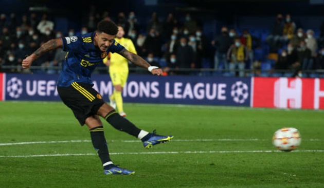 Sancho mở tài khoản cho Man Utd.