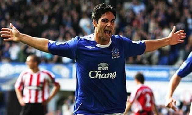 6. Mikel Arteta (Everton, Arsenal): 42 bàn. Trước khi bắt đầu sự nghiệp huấn luyện, thuyền trưởng Pháo thủ đã ghi dấu ấn khá rõ nét khi còn chơi bóng.