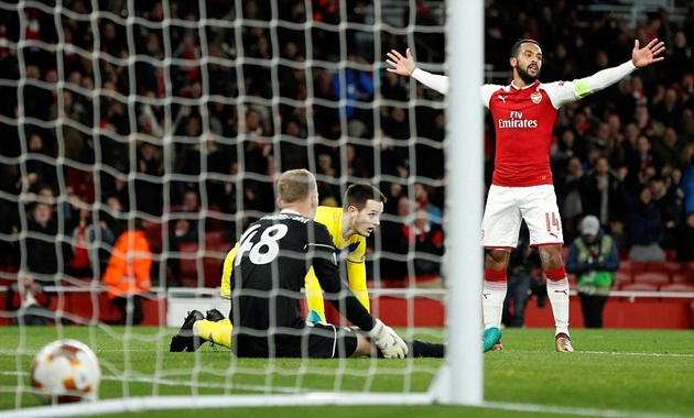 Walcott chơi rất hay trong trận đấu của Arsenal trước BATE Borisov.