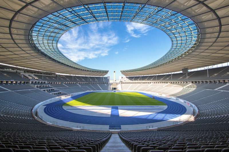 12. Olympiastadion (Berlin, Đức). Sức chứa 74.475 chỗ ngồi, mở cửa từ năm 1936. Là sân nhà của Hertha Berlin. Ảnh: Internet.
