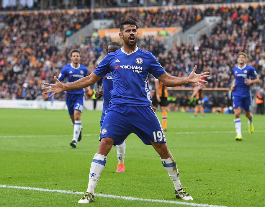 2. Diego Costa (Chelsea) - Tỷ lệ 4/1. Ảnh: Internet.