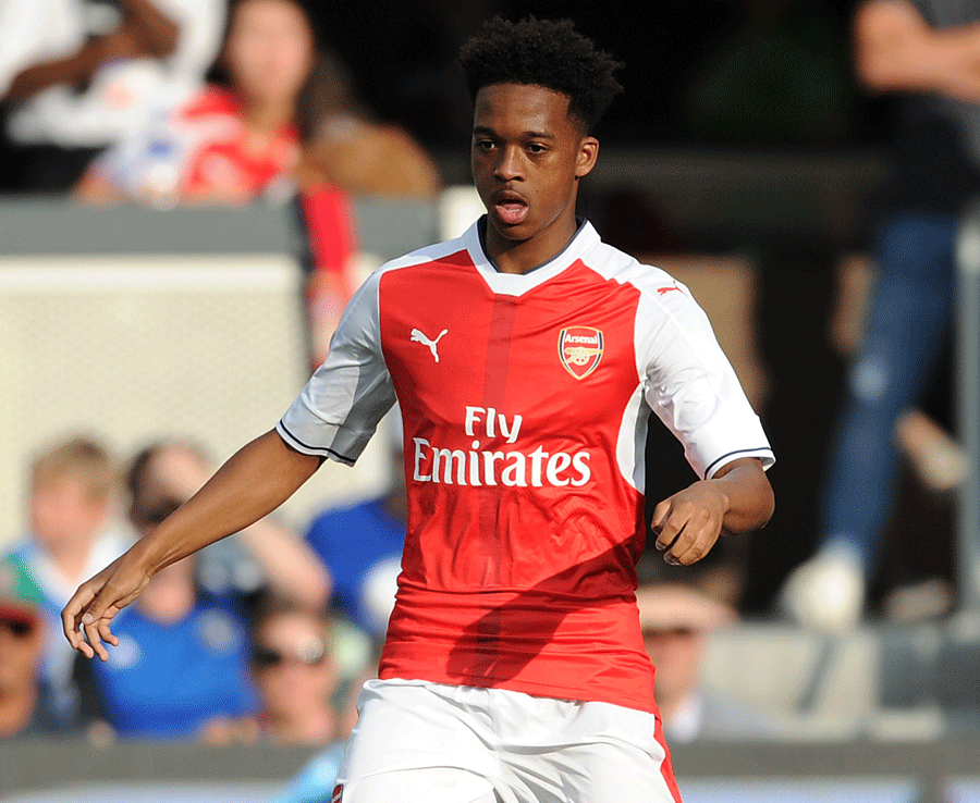 Chris Willock - Được chính Wenger đánh giá sẽ trở thành ngôi sao sáng giá trong tương lai. Willock đã gây ấn tượng mạnh ở lứa tuổi U21 trong mùa giải trước. Ảnh: Daily Star.