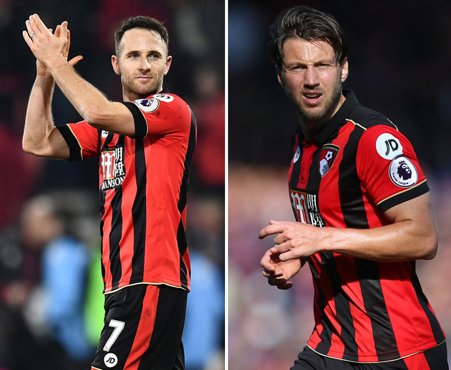 16. Bournemouth - Marc Pugh/Harry Arter - Gắn bó với đội từ ngày 1 tháng 7 năm 2010. Ảnh: Daily Star.