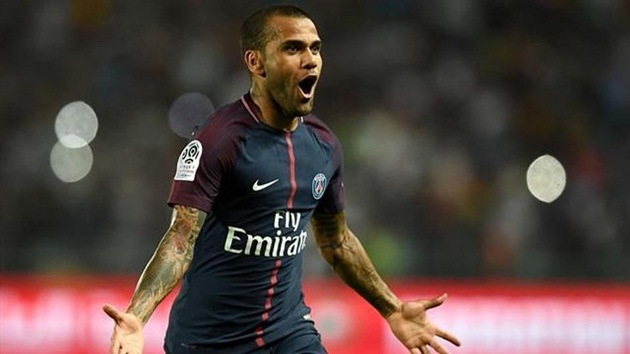 Hậu vệ phải: Dani Alves (đến Paris Saint Germain): miễn phí.