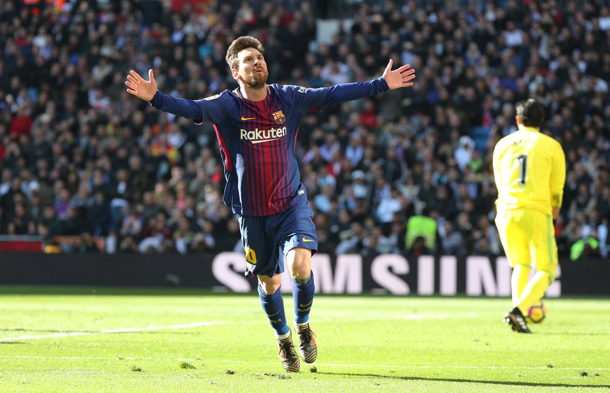 Messi có bàn thứ 25 của mình trong các trận Siêu kinh điển.