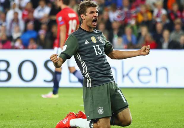Muller ghi bàn sau kì EURO 2016 thất vọng. Ảnh: Internet.
