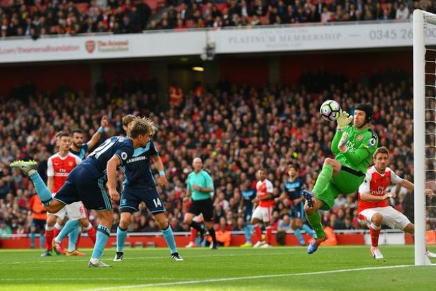Arsenal gây thất vọng trước Middlesbrough. Ảnh: Internet.