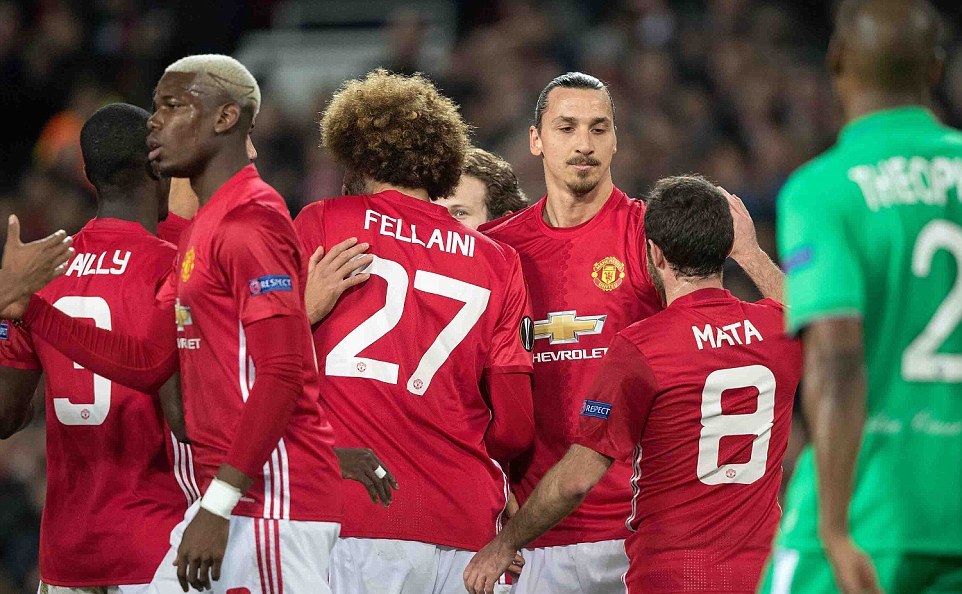 Niềm vui của dàn sao Man United.