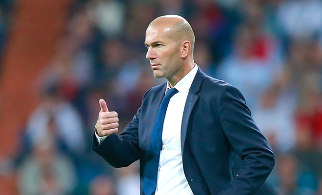Zidane hài lòng với chiến thắng.
