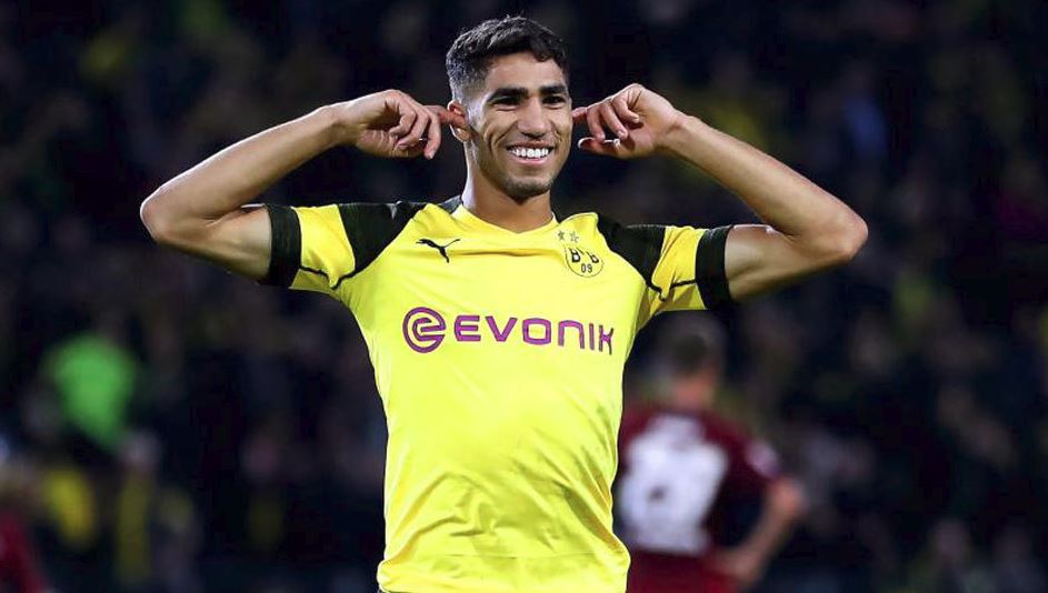 2. Hậu vệ trái: Achraf Hakimi (Dortmund).
