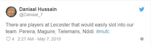 Những cầu thủ này của Leicester dễ dàng có chỗ trong đội hình Man Utd: Pereira, Maguire, Tielemans, Ndidi.