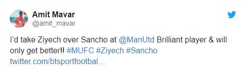 Tôi sẽ chọn Ziyech trước Sancho tại Man Utd. Một cầu thủ chói sáng & sẽ chỉ trở nên tốt hơn.