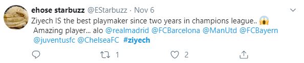 Ziyech là cầu thủ kiến tạo tốt nhất trong vòng 2 năm trở lại ở Champions League. Một cầu thủ thú vị. Real, Barcelona, Man Ud, Bayern, Juventus, Chelsea,... chiêu mộ nào!