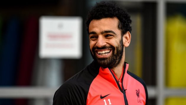 Mohamed Salah cười tươi rói trước lần đụng độ Midtjylland. Midtjylland bị xem là đội 'lót đường' ở bảng đấu này, sau thất bại thảm hại 0-4 trước Atalanta ở lượt trận thứ nhất.