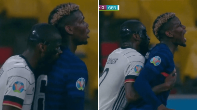 Rudiger cắn Pogba?