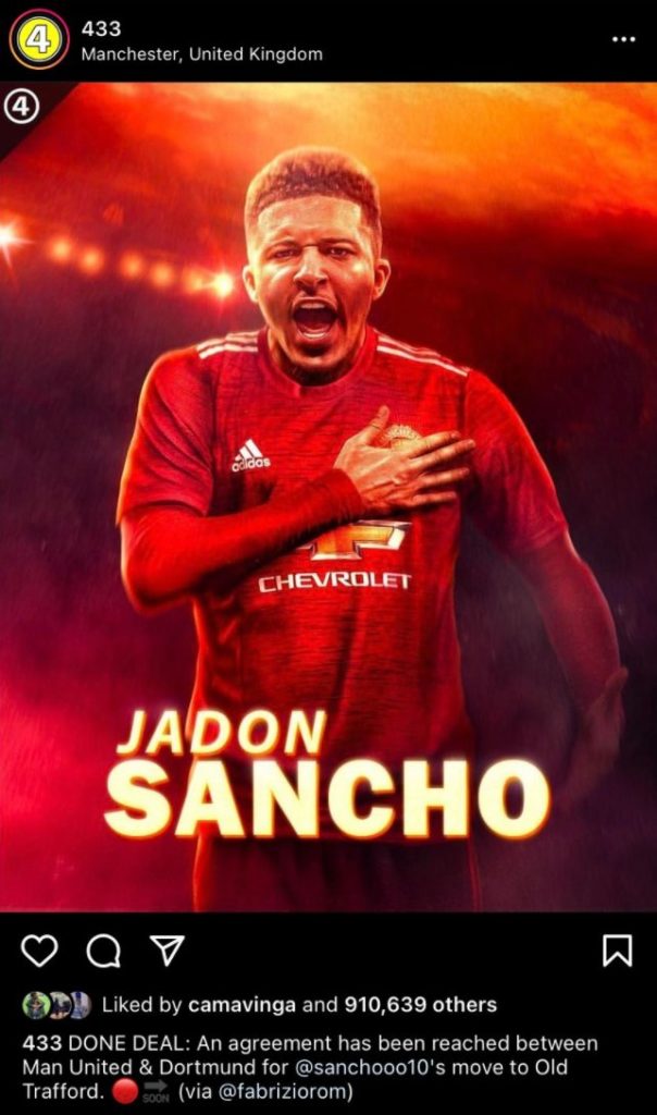 Camavinga nhấn LIKE trước thông tin Sancho đến Man Utd.