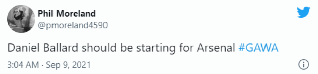 Daniel Ballard nên đá chính ở Arsenal.