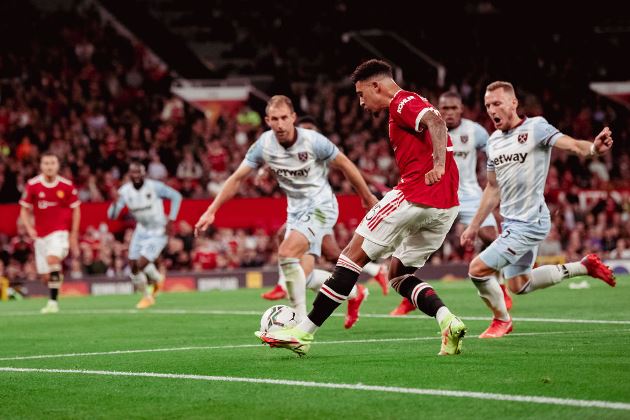 Sancho đã có màn trình diễn khá tốt trước West Ham.