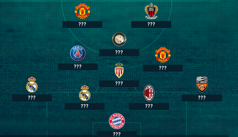 Tiền vệ người Pháp bầu chọn dream team dự trên sơ đồ 4-4-2 kim cương.