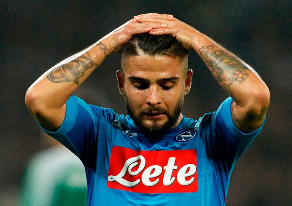 Sự bất lực của Insigne trước hàng phòng ngự vững chắc mà Inter giăng ra.