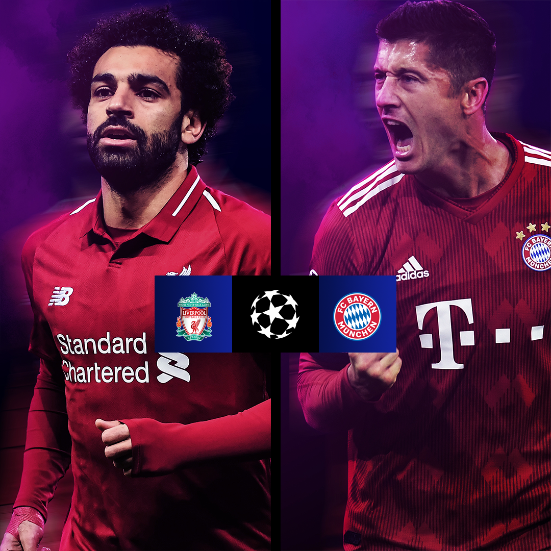 Liverpool chạm trán Bayern Munich.