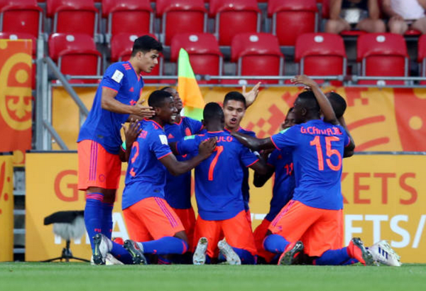 Niềm vui của các cầu thủ U20 Colombia.