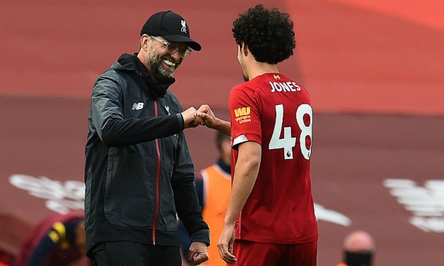 Curtis Jones dần chiếm được lòng tin của Jurgen Klopp.