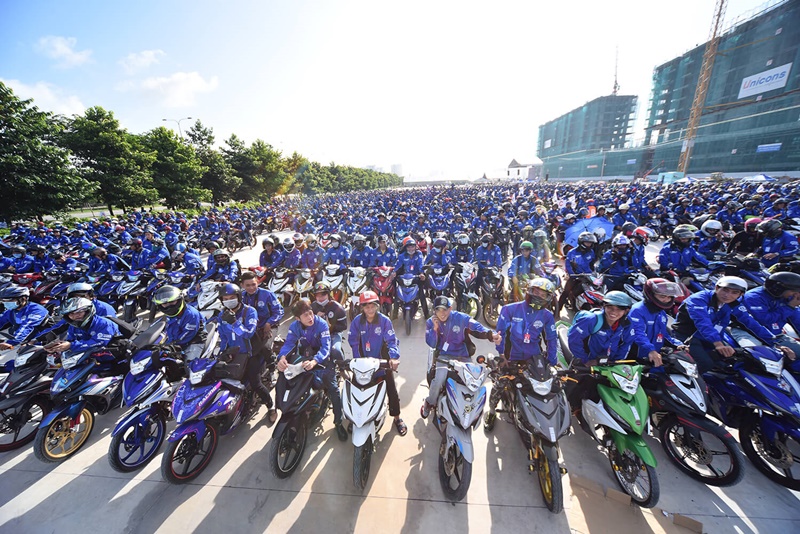 2.000 biker từ khắp các tỉnh thành đã tụ họp tại TP.HCM để tham gia xác lập 2 kỷ lục Guinness thế giới
