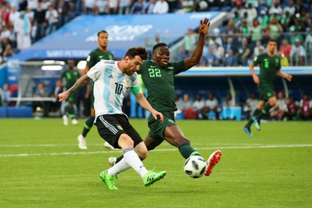 Pha lập công cực kỳ quan trọng của Messi vào lưới Nigeria.