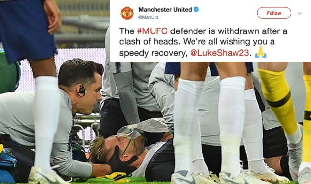 Man Utd rất lo lắng về tình hình của Shaw.