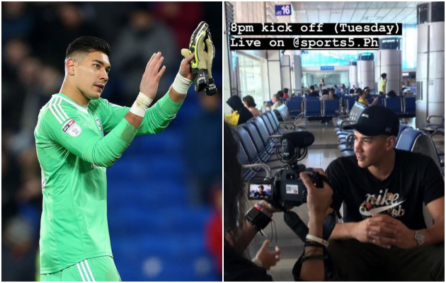Etheridge đã có mặt tại quê nhà để chuẩn bị tham dự AFF Cup.