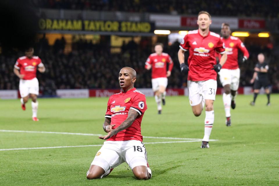 Cuối năm 2017, Young là nhân vật chính trong trận thắng 4-2 của MU trước Watford. Anh ghi 2 bàn vào lưới đội bóng cũ.