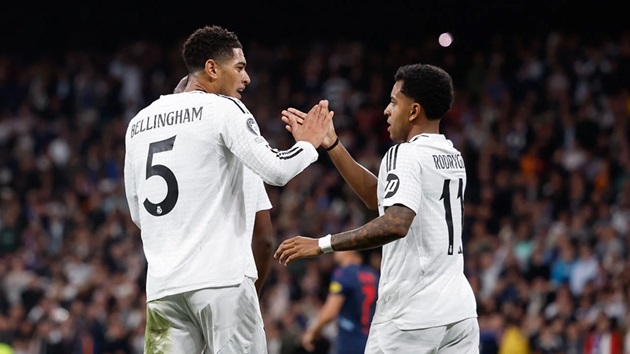 Ảnh bài viết Rodrygo cảm ơn Bellingham sau cú đúp kiến tạo