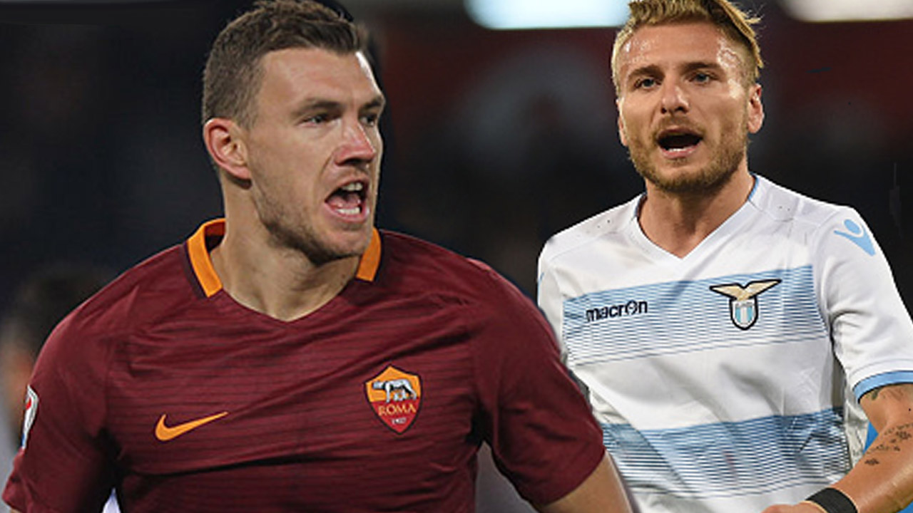 Derby thủ đô Roma là cuộc chiến của hai chân sút Immobile và Dzeko.