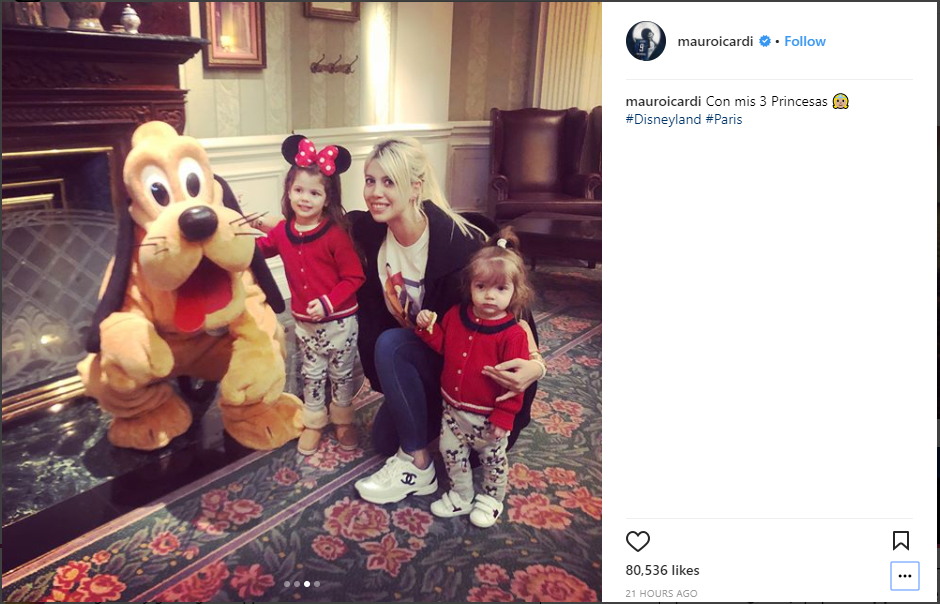 Ảnh bài viết Không lên tuyển, Icardi tranh thủ thăm Disneyland