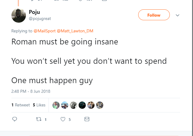 "Roman đang gặp rắc rối. Ông không nên bán và cũng đừng tiêu xài gì. Có điều gì đó đang xảy đến vậy anh em?"