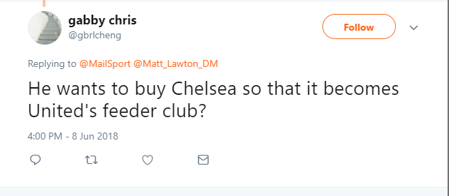 "Ông ta muốn mua Chelsea để biến thành United à?"